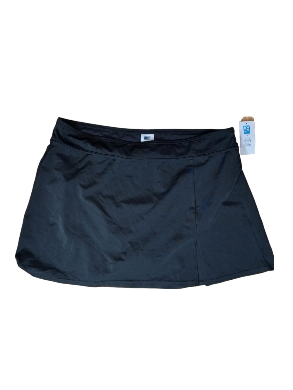 NWT Lands End Swim Skirt Black Sz Large
